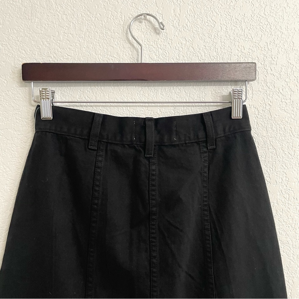 Mara Hoffman Womens Skirt Black Nakita Denim Midi Split Front Size 2 - Picture 5 of 11